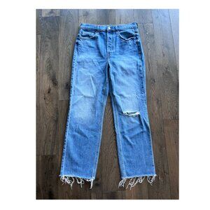 Frank & Eileen Monaghan Button Fly Crop Jeans High Rise Size 29 Designer Denim